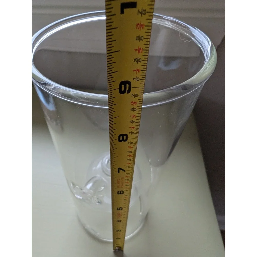 Vintage 9in Glass Oil Lamp Cylinder Hurricane‎